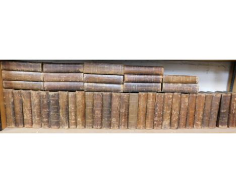19thC and later leather bindings, to include various volumes of The Cornhill magazine and Dublin University magazine. (1 shel
