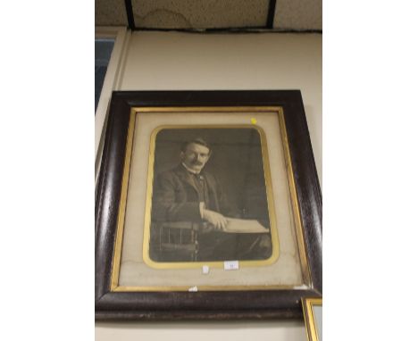 A FRAMED AND GLAZED PHOTOGRAPHIC PORTRAIT OF LLOYD GEORGE 67 CM X 80 CM