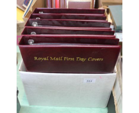 Five albums of first day covers