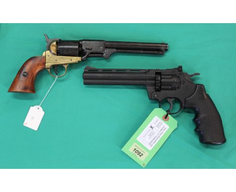 A replica Colt percussion revolver with a Crosman 357 .177 cal air 'revolver', as a post 1939 air weapon the restrictions of 