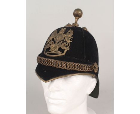 A Home Service helmet with Edwardian Royal Artillery plate