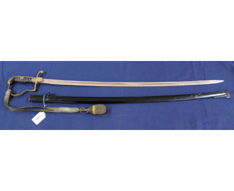 A Third Reich era Officers dress sword by F.W.Holler, with scabbard and knot