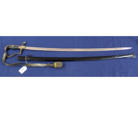 A Third Reich era Officers dress sword by F.W.Holler, with scabbard and knot