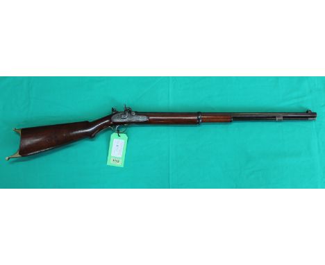 A percussion rifle with a 26" barrel of approx .45" bore (N.B. this rifle is a composite item and is sold as found)