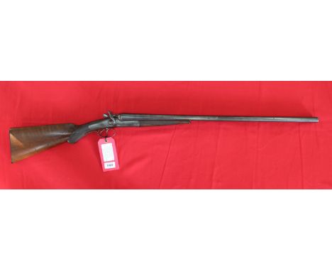 A 12 bore side-by-side hammer shotgun by Barlows of Norwich, a classic English gun now nitro proofed with 28" barrels that ar