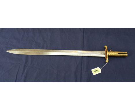 A second model brass hilted bayonet for the Brunswick rifle (no scabbard)