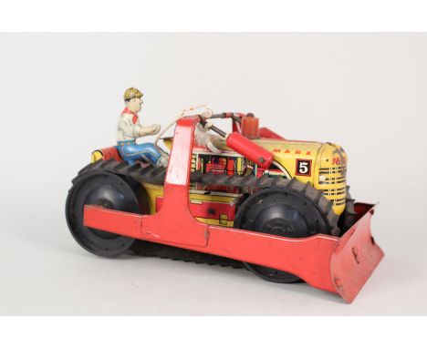 A Marx tin plate bulldozer with key
