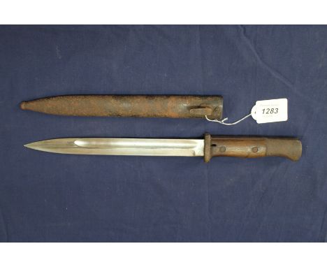 A German model 1884/98 knife bayonet with scabbard