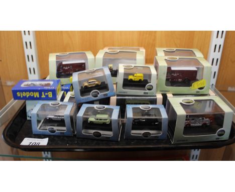 A quantity of assorted 'N' scale model cars, buses and lorries