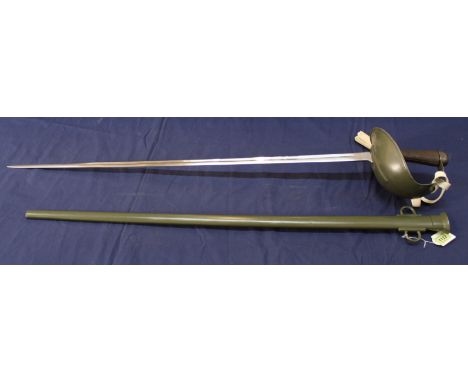 A British '1908' Cavalry Troopers sword and scabbard, this example believed to be a modern replica