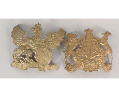 A Wurttemburg Pickelhaube 'plate' with a 'Baden' example