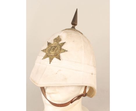 A Canadian Colonial helmet with 77th Militia plate