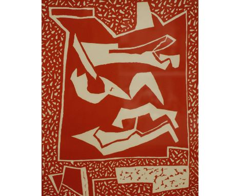 Alberto Magnelli - Trois nus couchés - (1 July 1888 - 20 April 1971)  woodcut compositionItalian modern painter who was a sig