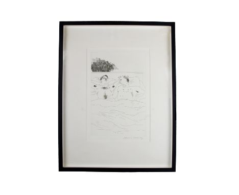 David Hockney (b.1937)'In The Dull Village' from Fourteen Poems by C. P. CavafyEtching on handmade Crisbrook paperPublished b