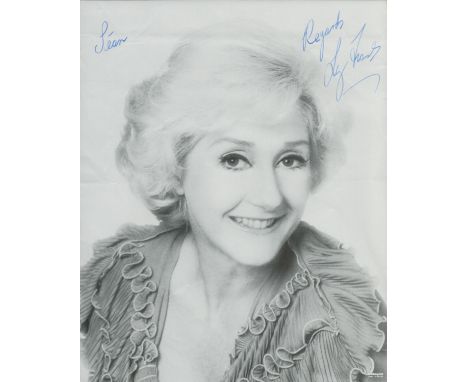 Liz Fraser signed black and  white print photo 10x8 Inch. Dedicated. Was a British film actress, best known for being cast in