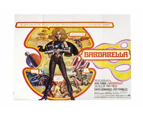 Barbarella (1968) UK Quad poster, with iconic Renata Fratini poster art for this quintessential 1960s film starring Jane Fond