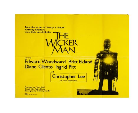 The Wicker Man (1973) UK Quad poster, being a first release for the cult British horror film starring Edward Woodwood and Chr