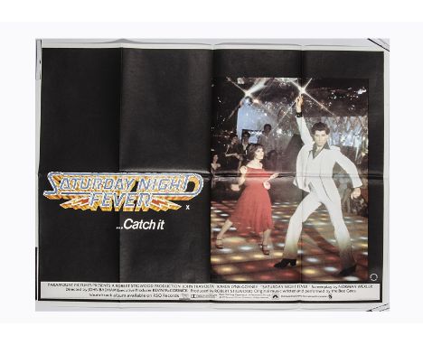 Saturday Night Fever (1977) UK Quad poster, for the smash hit disco musical starring John Travolta and the music of The Bee G