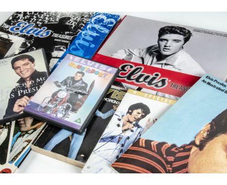 Elvis DVDs/CDs/Books, a large collection containing ten DVDs including limited edition 'That's the way it is', nine CD box se