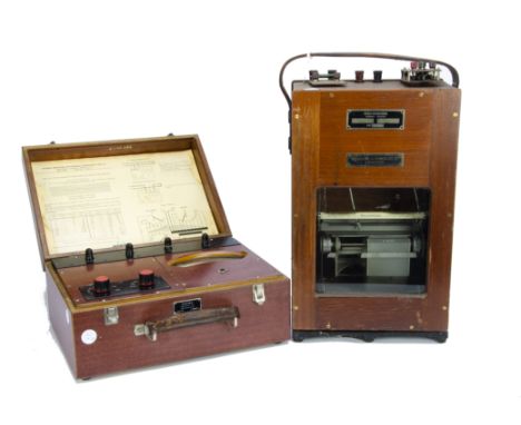 Recording Ammeter/ Volt Meter, an Evershed &amp; Vignoles Ltd vintage wooden cased Murday systems, larger model No:931406 mil