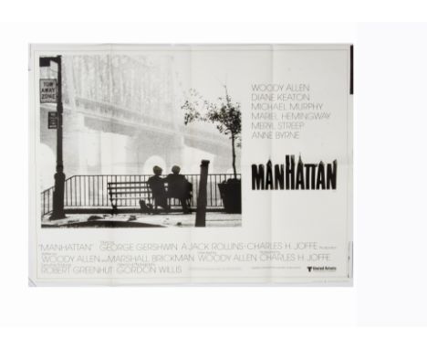Manhattan (1979) UK Quad poster, for the classic Woody Allen comedy set in New York, this being the first release poster. Pos