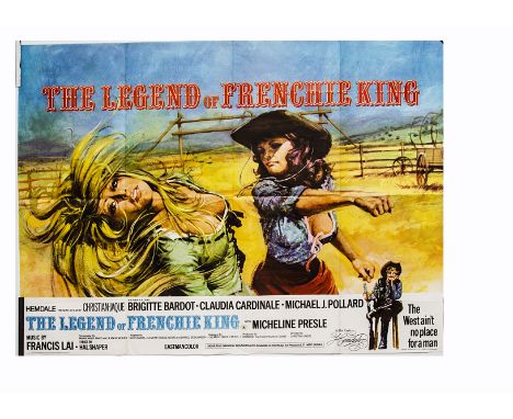 Eight UK Quad posters mostly 1970s-1980s, including The Legend Of Frenchie King with Bysouth art, The First Great Train Robbe