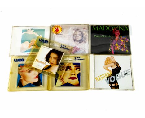 Madonna CD Singles, eighteen CD singles including Promos and 3" CDs including Into The Groove, Holiday and Cherish (All 3" CD