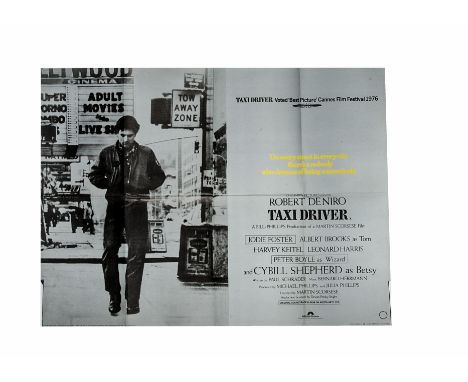 Taxi Driver (1976) UK Quad poster, for the Martin Scorsese film starring Robert De Niro and Jodie Foster, this first release 