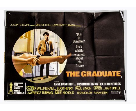 The Graduate (1968) UK Quad poster, this being the first release pre-Oscars "X" rated version. Poster with 2½" tear to upper 