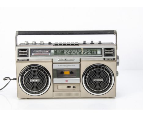 Boombox, a National Panasonic RX-5030,  LED Meter/2 way a-speaker system, good condition untested