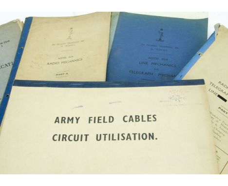 Military Instruction Books &amp; Brochures, eight military instruction books including RAF shortwave communication handbook d