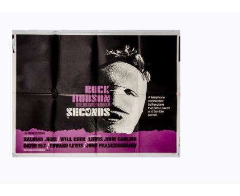 Seconds (1967) UK Quad poster, for the cult sci-fi thriller, this being a scarce Quad poster. Poster with a tiny slither miss