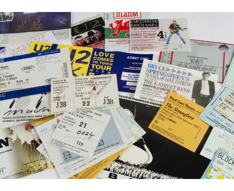 Concert Tickets, approximately thirty tickets of various genres with artists including The Who, Tin Machine, Stranglers, U2, 