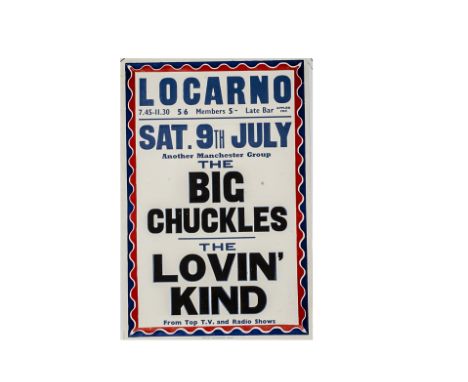Big Chuckles Concert Poster, concert poster for the Swindon Locarno, 9th July 1966 - believed to be Noel Redding's pre Jimi H