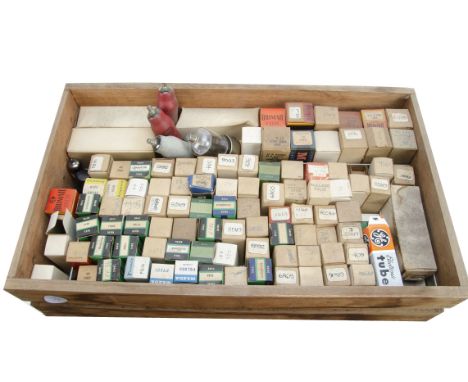 Vintage Valves, approximately one hundred, mainly boxed valves- Mullard, GE, Brimar RCA and others  with some EF37A valves, a