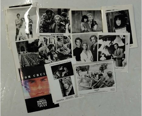 Likely around 140 mostly c 8x10" black and white film stills. Titles to inc: Weekend at Bernies, Hackers, The Hand That Rocks