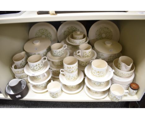 A large collection of Hornsea pottery 'Fleur', including plates, tureens, cups and saucers etc.Note - There are 18 dinner pla
