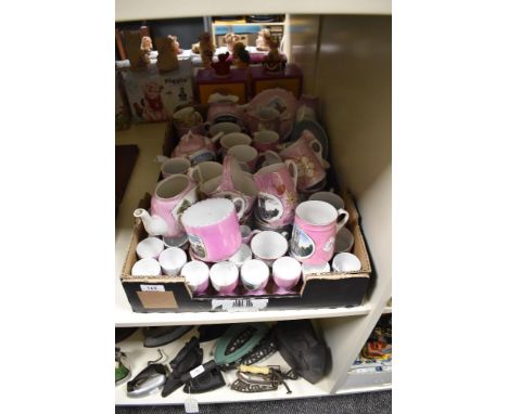 A collection of Victorian souvenir wares and similar, of topographical interest, such as Derby, Bradford, Glasgow, Blackpool 