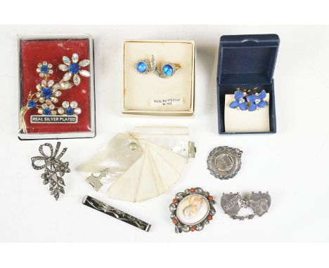 Collectables to include silver jewellery, silver fob and vintage costume jewellery 