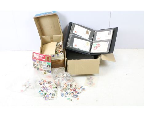 Collection of late 20th Century Israeli first day covers across three albums together with a box of loose kilo ware stamps. 