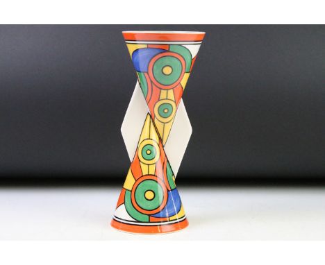 Wedgwood Clarice Cliff 'Sliced Circle' Yo-Yo vase, ltd edn of 3999, approx 22.5cm high 