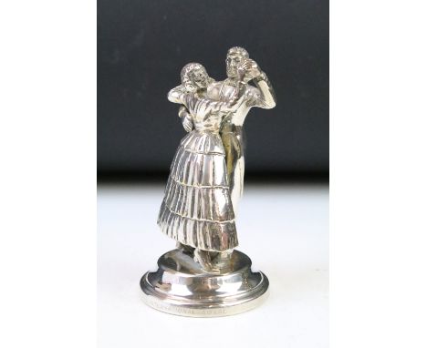 Vintage Silver Plated model of a Dancing Couple, approx 14cm high 