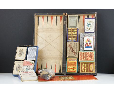 Collection of mixed games &amp; card games, early-to-mid 20th century onwards, to include Jaques examples (Kingdoms of Europe