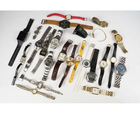 A small collection of mixed wristwatches to include Seiko and Rotary examples. 