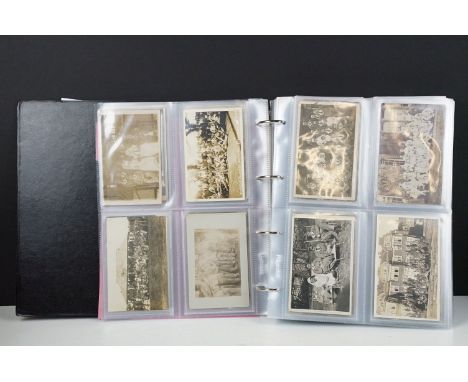 An album of First World War era photographic postcards depicting wounded soldiers, ward photographs including Beaufort War ho