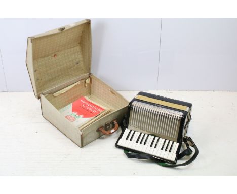 Mid 20th century Bell accordion within original fitted case 