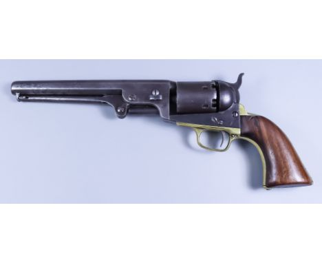 A 19th Century .36 Calibre Percussion Revolver by the Metropolitan Arms Company, New York (a copy of the Colt Navy Model 1851