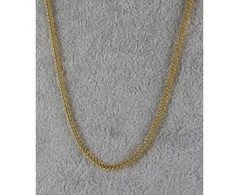 An 18ct Gold Flat Curb chain, Modern, 550mm overall, gross weight 14.9g