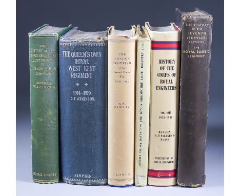 Eleven Books of Military History, including - C. T. Atkinson - "The Queen's Own Royal West Kent Regiment - 1914-1919", publis