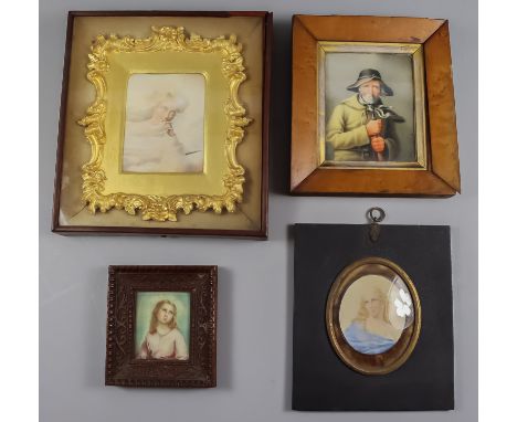 I* Marian Dennis (Late 19th Century) after Murillo (1618-1682) - Miniature portrait of the Christ Child from the Holy Family 